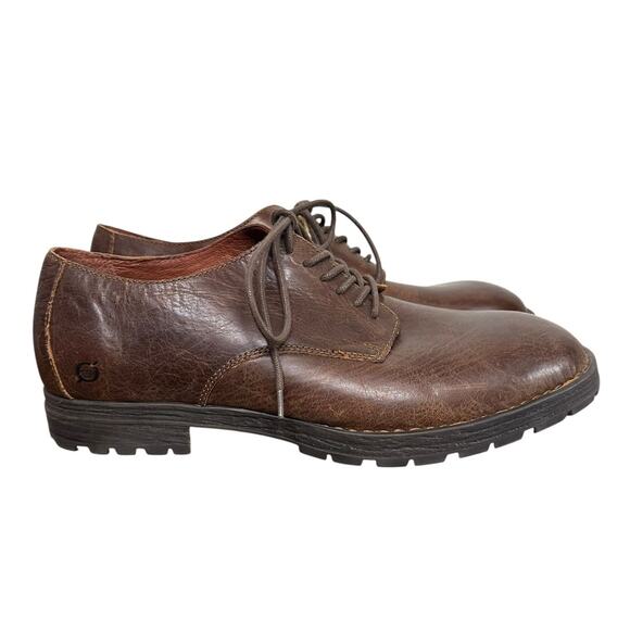 Born Men’s Brown Leather Casual Lace Up Oxford Shoes Comfortable H56941 Size 13M - Picture 1 of 13